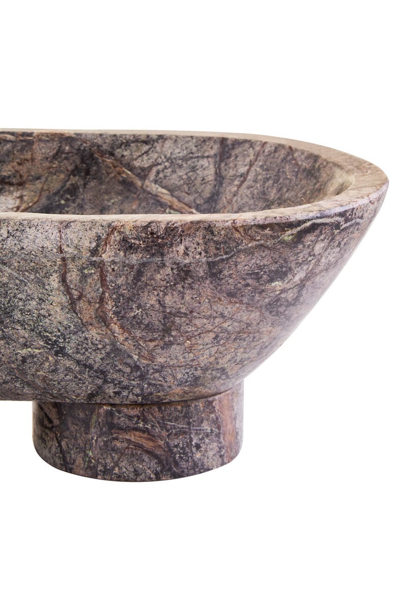 Esperance Accessories Fazio Forest Green Marble Pedestal Bowl House of Isabella UK
