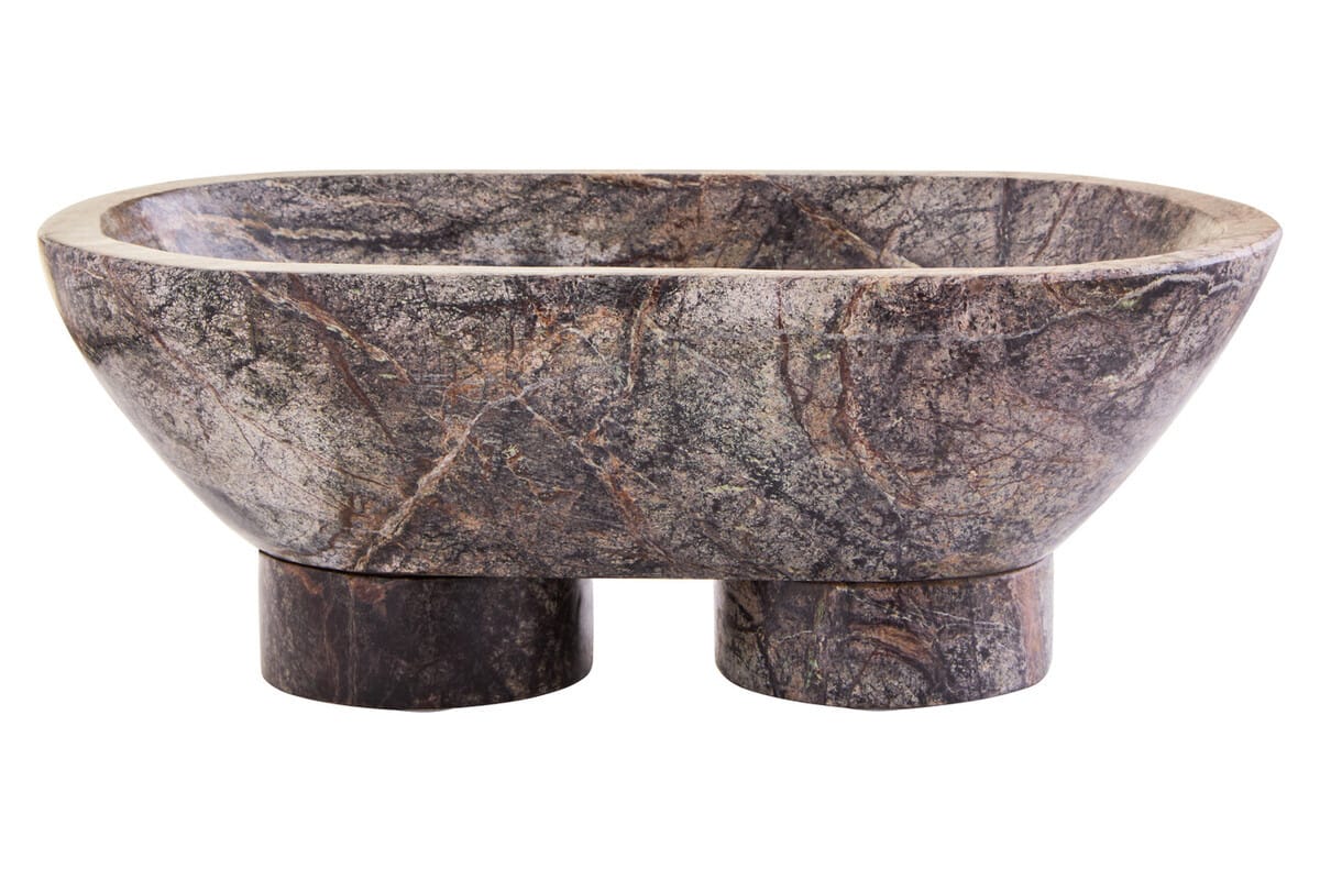 Esperance Accessories Fazio Forest Green Marble Pedestal Bowl House of Isabella UK