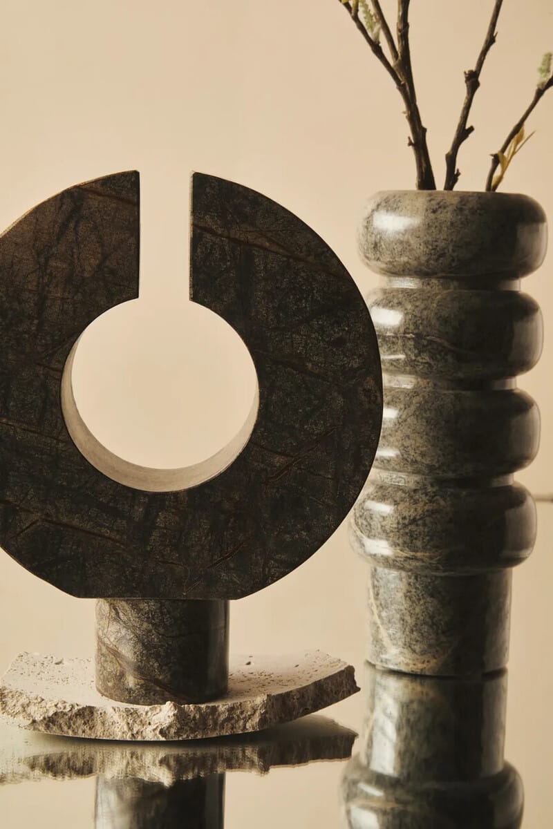 Esperance Accessories Fazio Forest Green Marble Vase House of Isabella UK