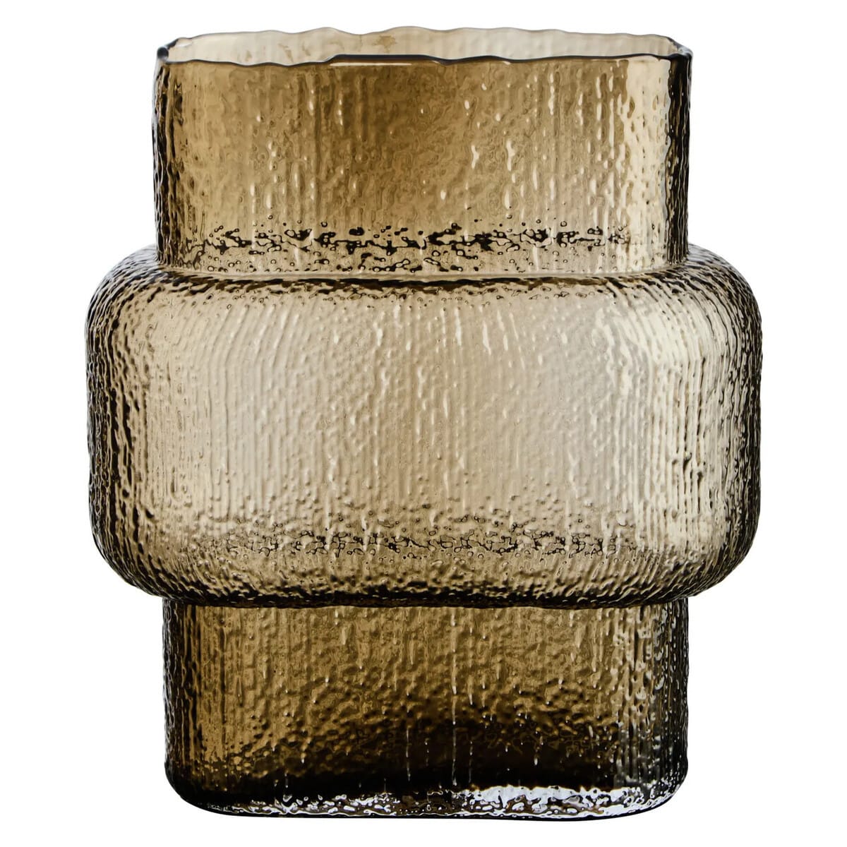 Esperance Accessories Galea Large Textured Brown Glass Vase House of Isabella UK