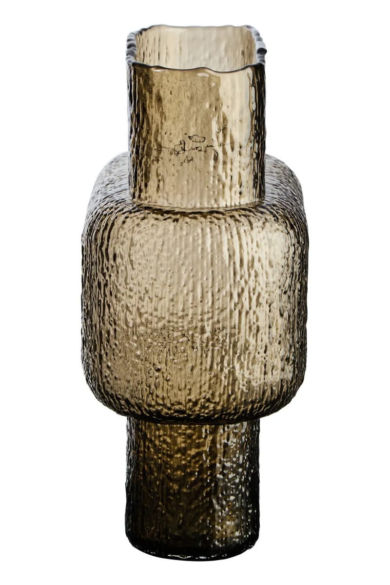 Esperance Accessories Galea Large Textured Brown Glass Vase House of Isabella UK