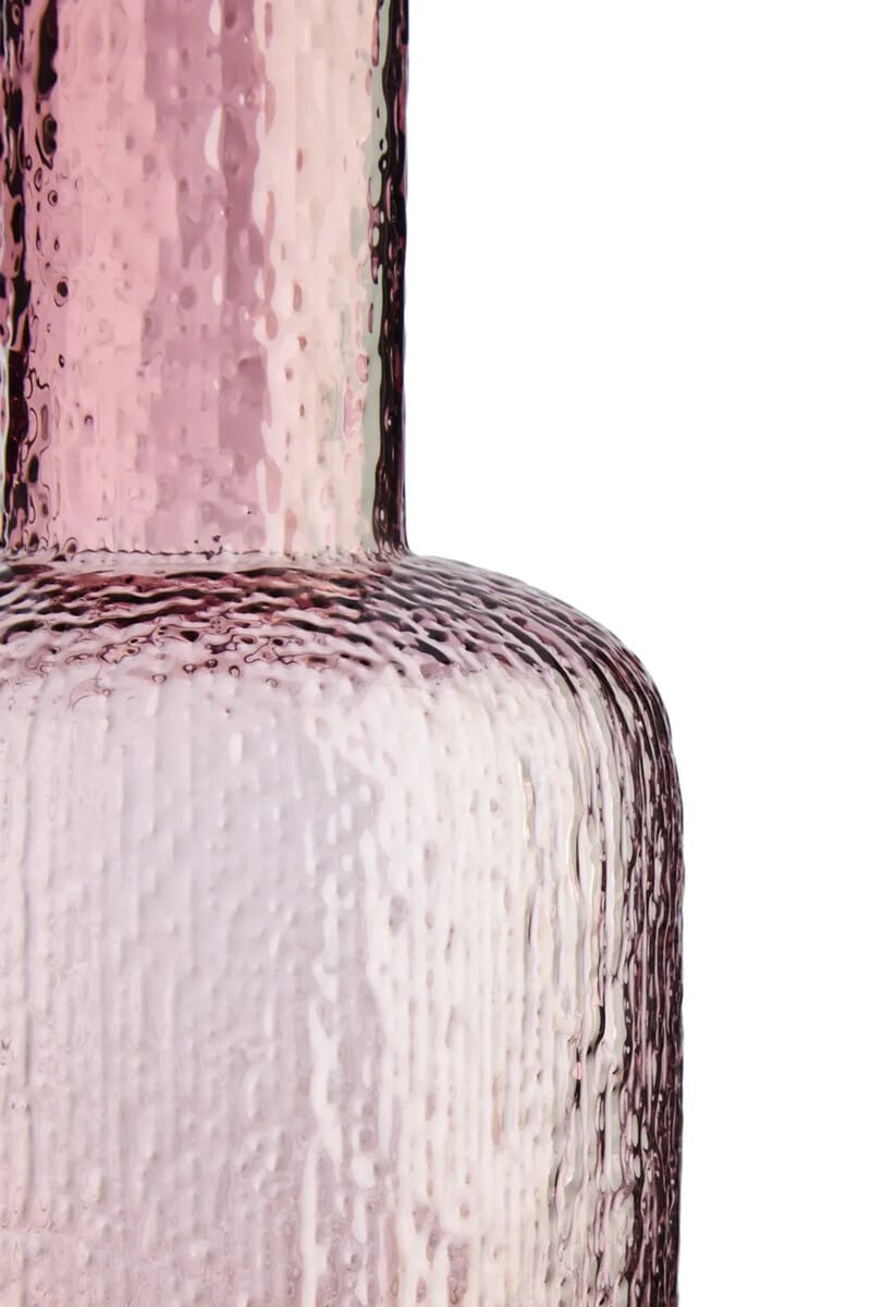 Esperance Accessories Galea Large Textured Pink Glass Bottle House of Isabella UK