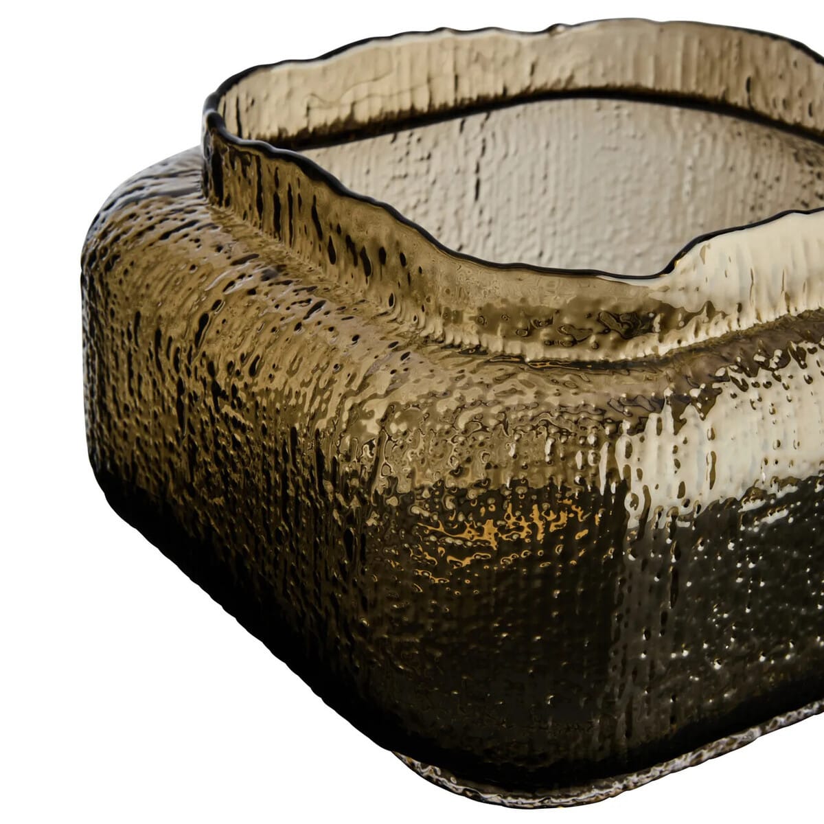 Esperance Accessories Galea Small Textured Brown Glass Vase House of Isabella UK