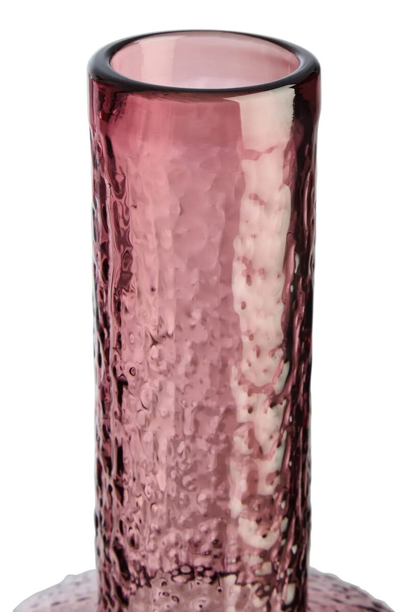 Esperance Accessories Galea Small Textured Pink Glass Bottle House of Isabella UK