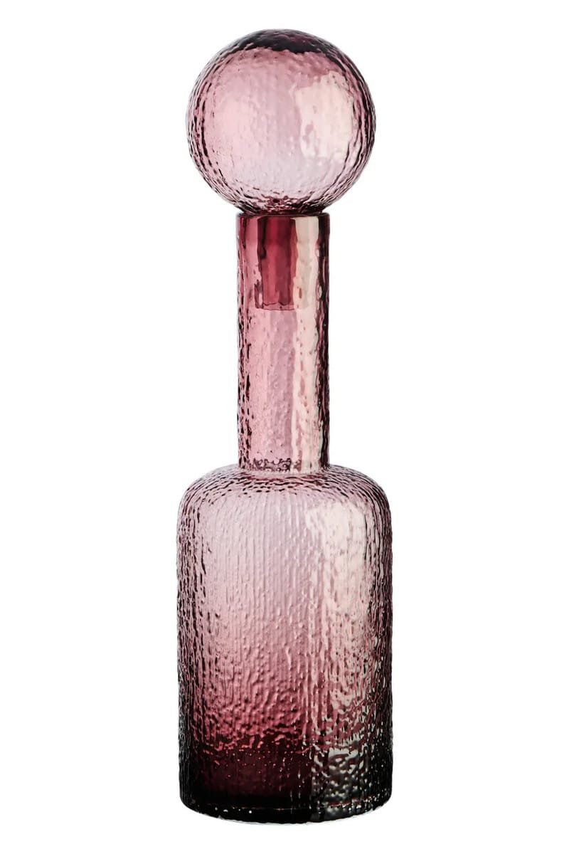 Esperance Accessories Galea Small Textured Pink Glass Bottle House of Isabella UK