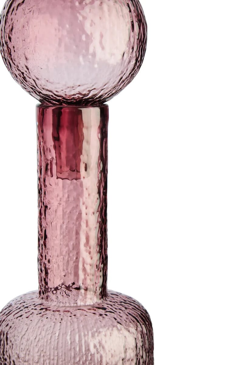Esperance Accessories Galea Small Textured Pink Glass Bottle House of Isabella UK