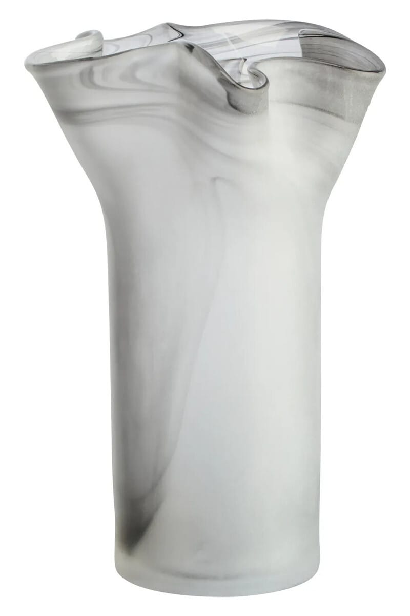 Esperance Accessories Galene Fluted Grey Glass Vase House of Isabella UK