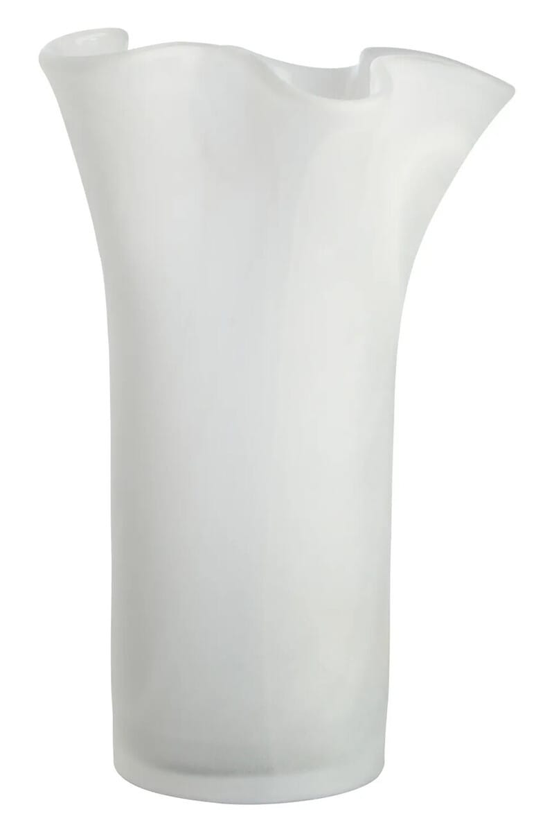 Esperance Accessories Galene Fluted White Glass Vase House of Isabella UK