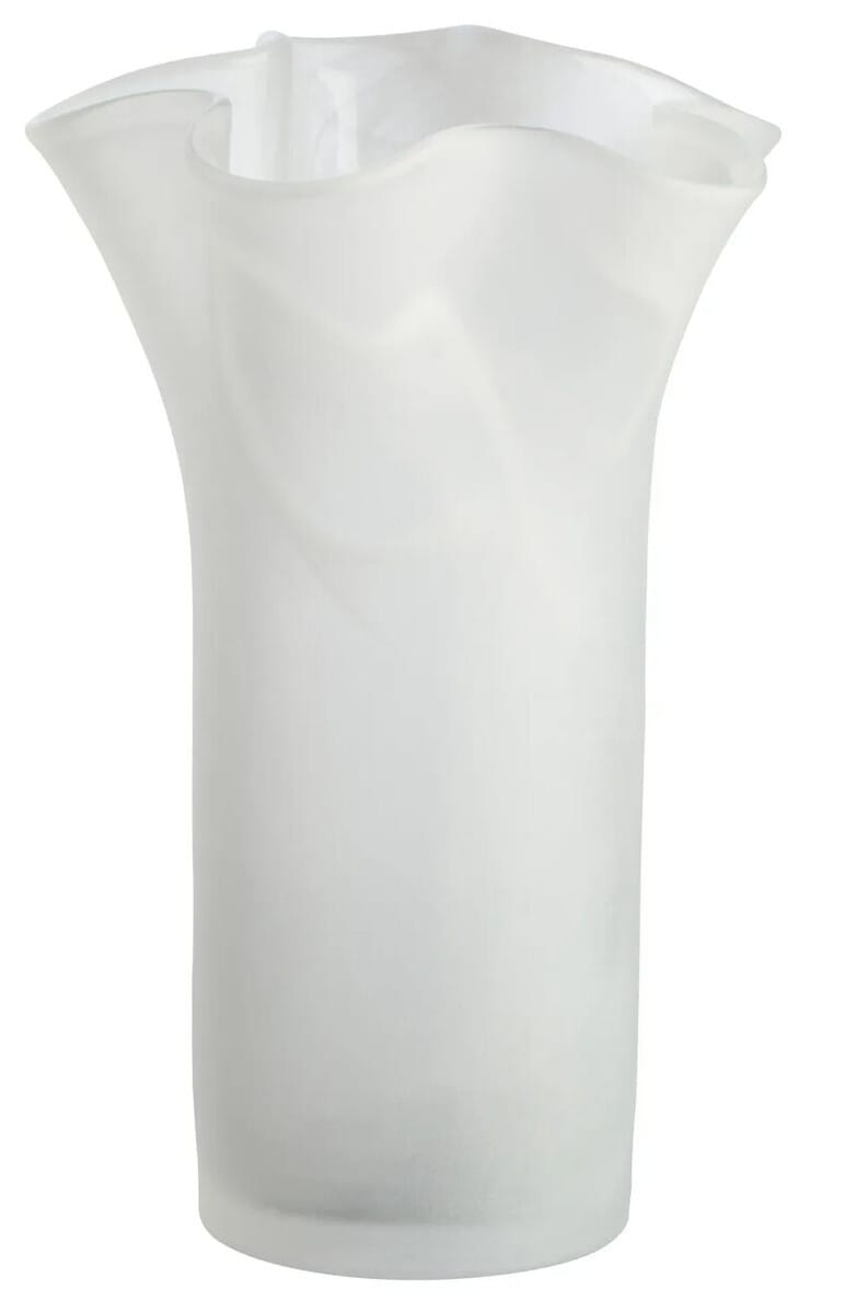 Esperance Accessories Galene Fluted White Glass Vase House of Isabella UK