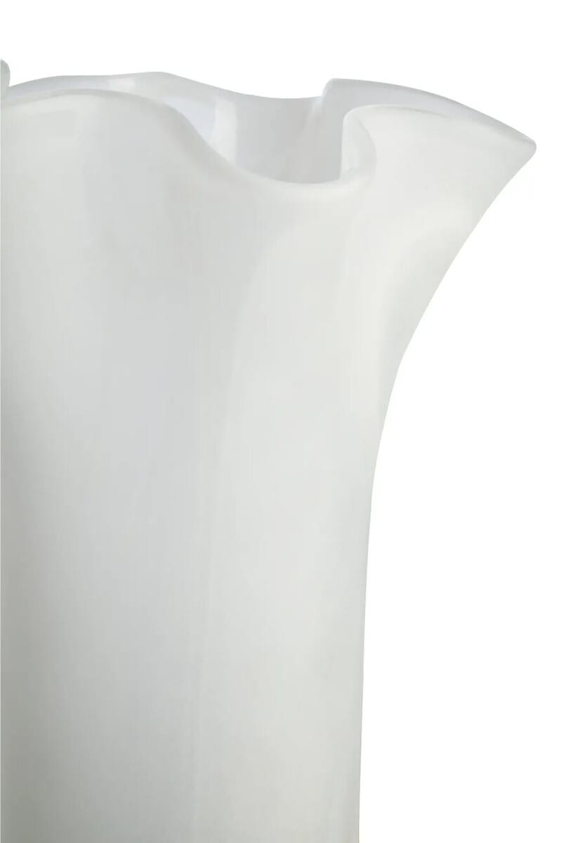 Esperance Accessories Galene Fluted White Glass Vase House of Isabella UK