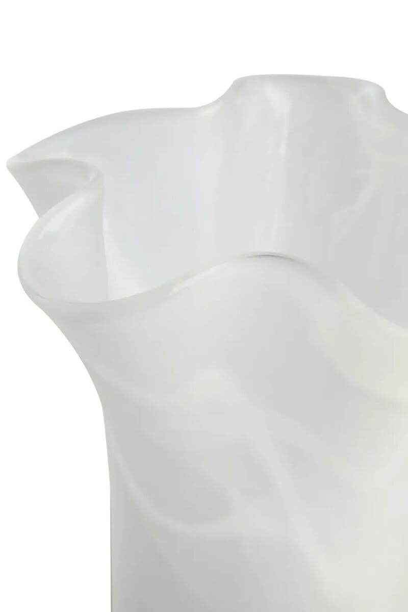 Esperance Accessories Galene Fluted White Glass Vase House of Isabella UK
