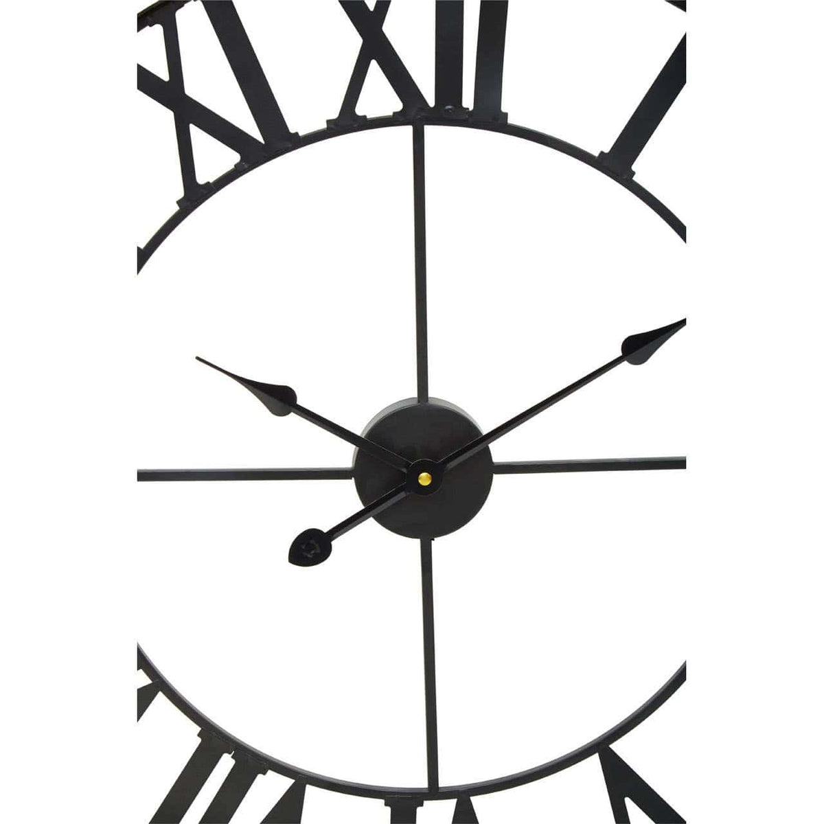 Esperance Accessories Genova 60cm Dia Black Metal Wall Clock House of Isabella UK