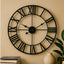 Esperance Accessories Genova 60cm Dia Black Metal Wall Clock House of Isabella UK