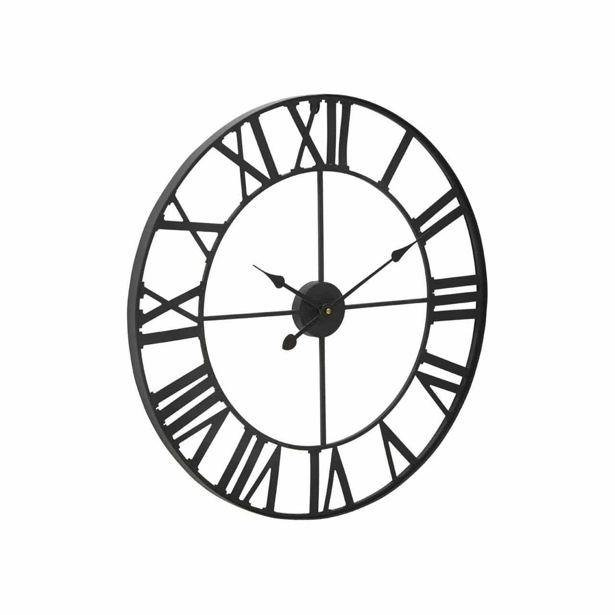 Esperance Accessories Genova 60cm Dia Black Metal Wall Clock House of Isabella UK