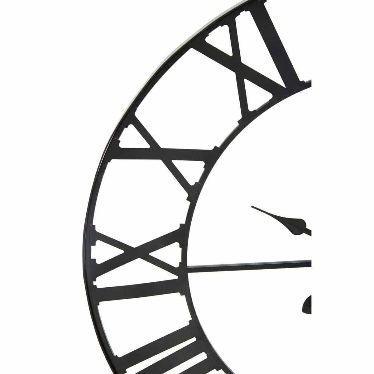 Esperance Accessories Genova 60cm Dia Black Metal Wall Clock House of Isabella UK