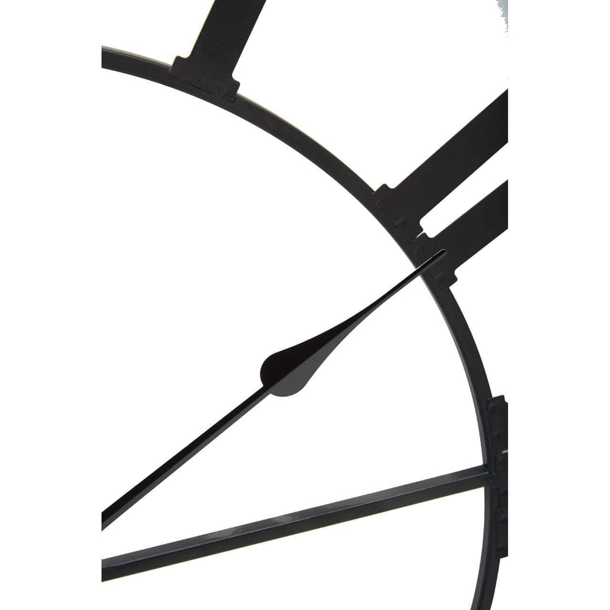 Esperance Accessories Genova 60cm Dia Black Metal Wall Clock House of Isabella UK