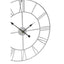 Esperance Accessories Genova 60cm Dia Silver Metal Roman Numeral Wall Clock House of Isabella UK