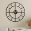 Esperance Accessories Kent 40cm Dia Small Black Finish Metal Wall Clock House of Isabella UK