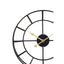Esperance Accessories Kent 40cm Dia Small Black Finish Metal Wall Clock House of Isabella UK