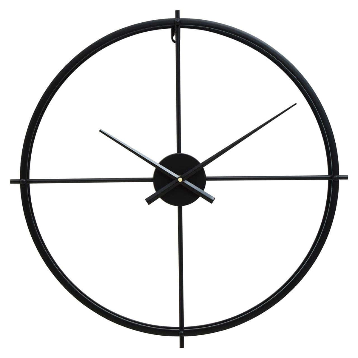 Esperance Accessories Kent 60cm Dia Large Black Finish Wall Clock House of Isabella UK
