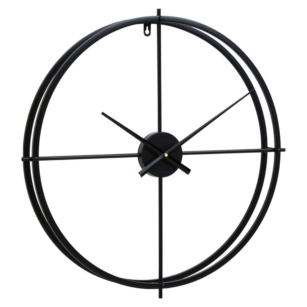 Esperance Accessories Kent 60cm Dia Large Black Finish Wall Clock House of Isabella UK