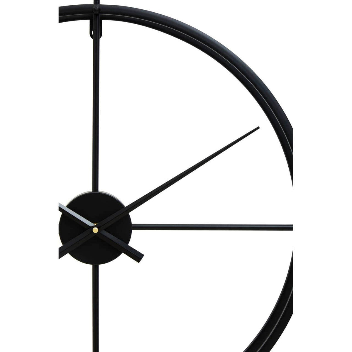 Esperance Accessories Kent 60cm Dia Large Black Finish Wall Clock House of Isabella UK
