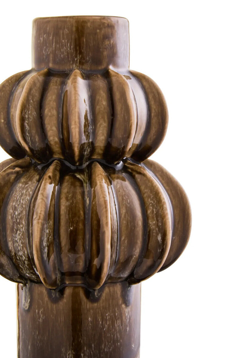 Esperance Accessories Kondo Brown Stoneware Bubble Vase House of Isabella UK