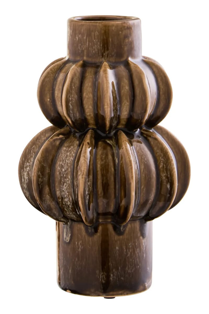 Esperance Accessories Kondo Brown Stoneware Bubble Vase House of Isabella UK