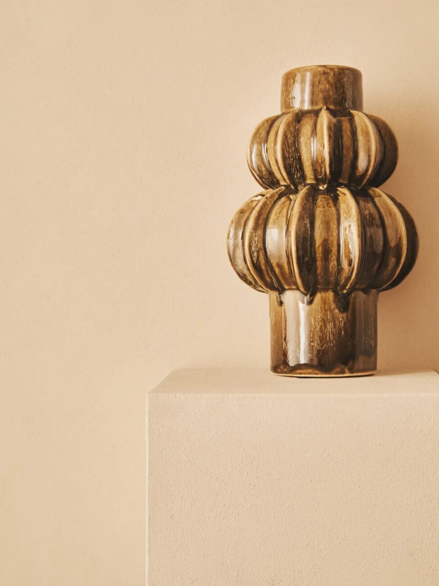 Esperance Accessories Kondo Brown Stoneware Bubble Vase House of Isabella UK