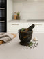 Esperance Accessories Marmore Black and Gold Marble Mortar and Pestle House of Isabella UK
