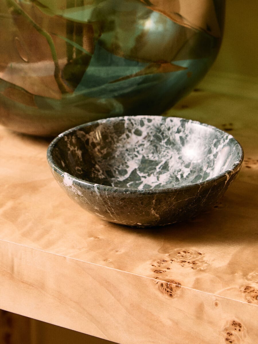 Esperance Accessories Marmore Greenish Black Marble Bowl House of Isabella UK
