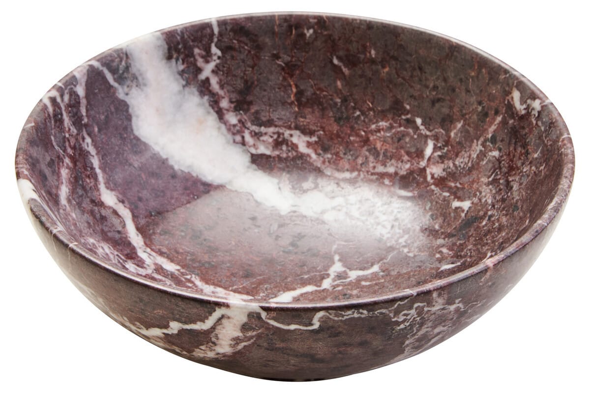 Esperance Accessories Marmore Red and White Marble Bowl House of Isabella UK