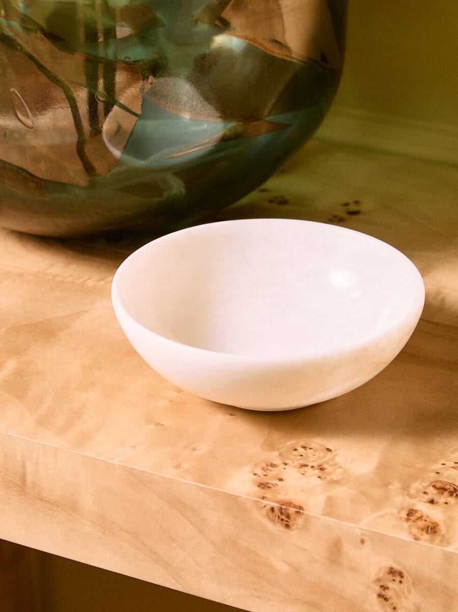 Esperance Accessories Marmore White Marble Bowl House of Isabella UK