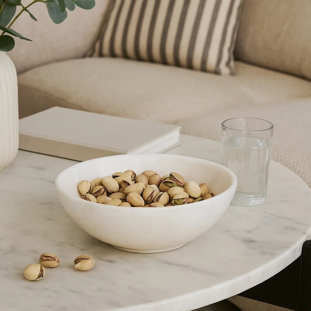 Esperance Accessories Marmore White Marble Bowl House of Isabella UK
