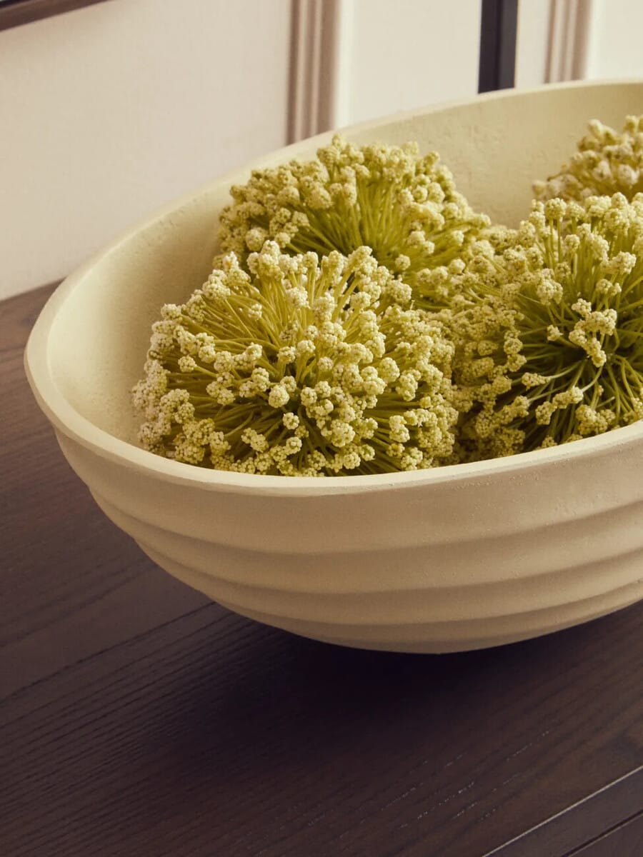 Esperance Accessories Mira Ivory Finish Rippled Bowl House of Isabella UK