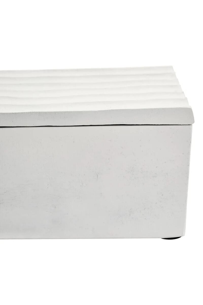 Esperance Accessories Mira Large Ivory Finish Rippled Box House of Isabella UK