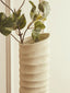 Esperance Accessories Mira Large Ivory Finish Rippled Vase House of Isabella UK