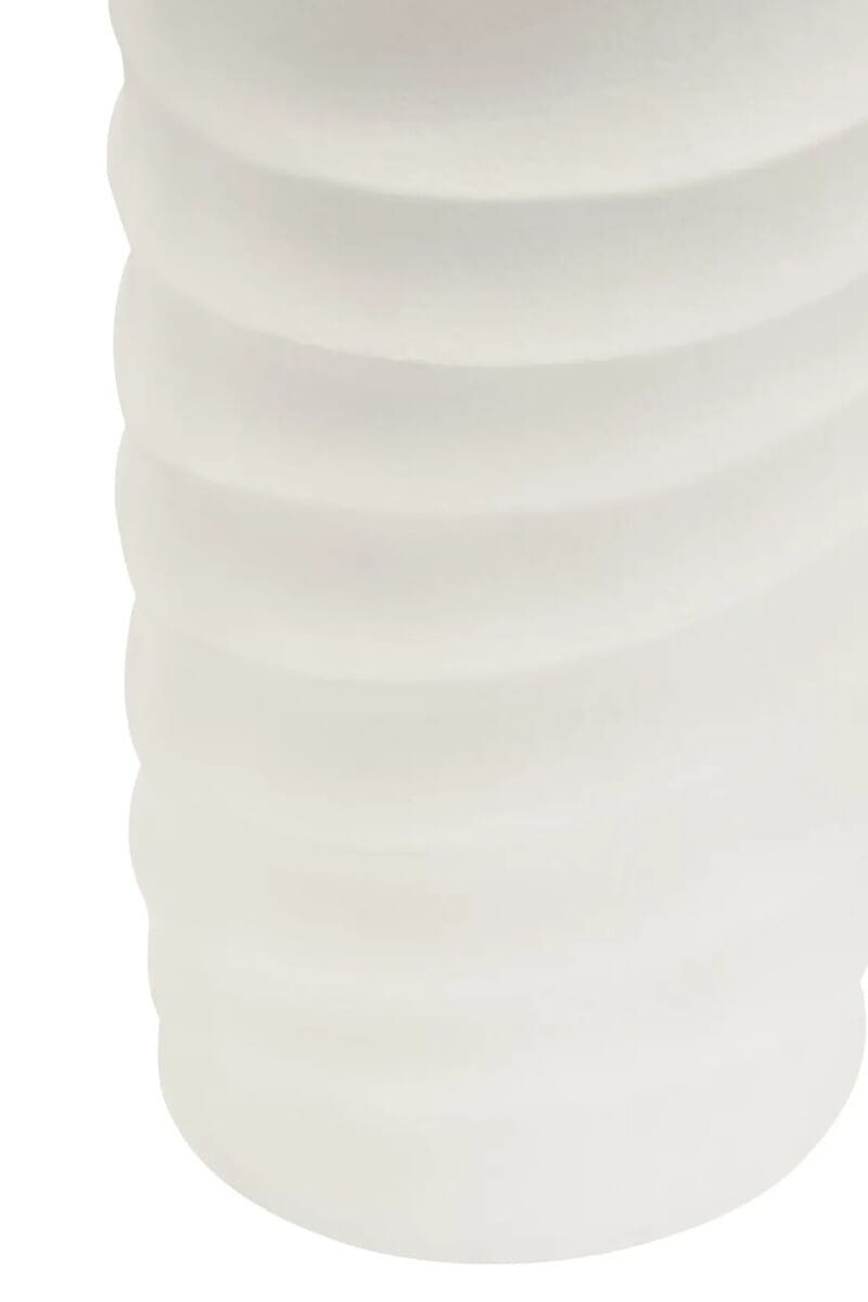 Esperance Accessories Mira Large Ivory Finish Rippled Vase House of Isabella UK