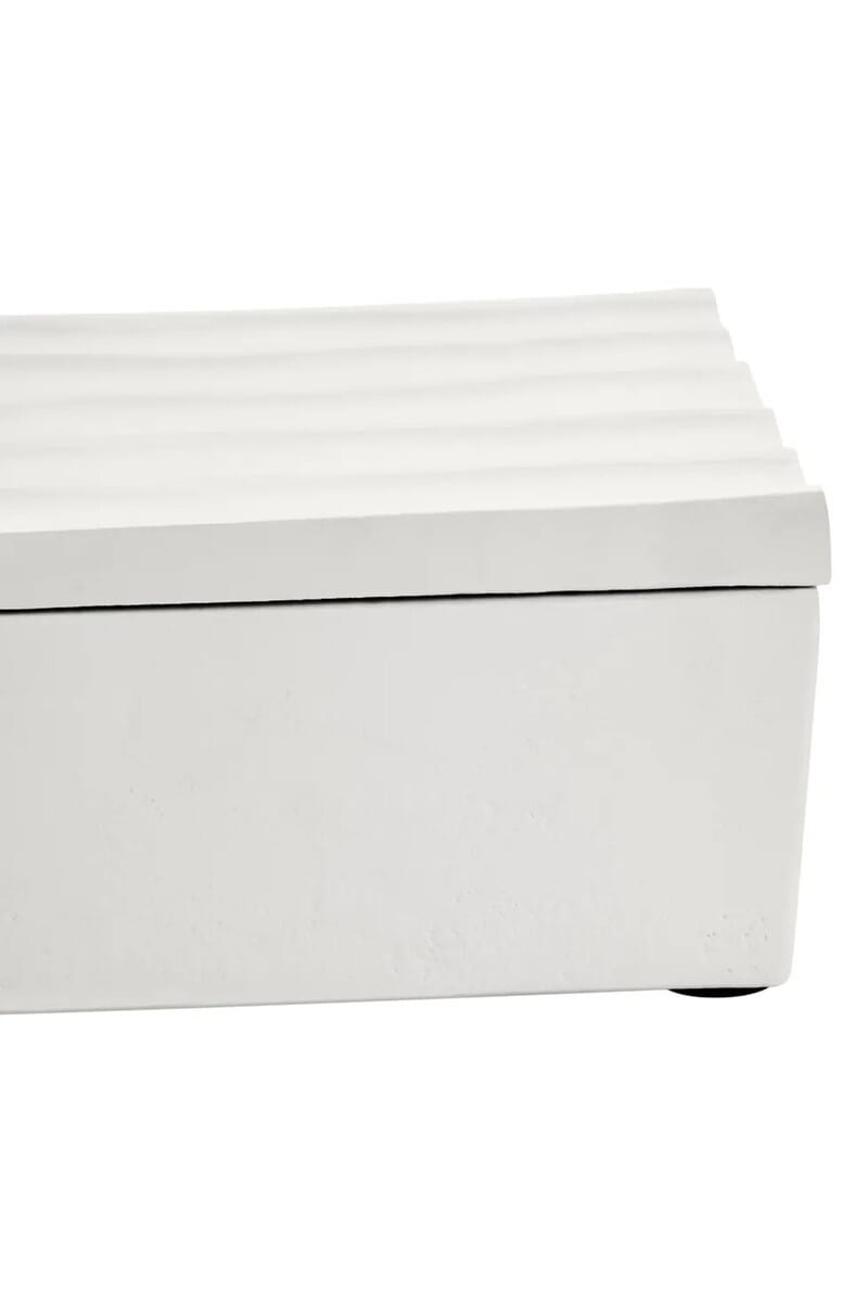 Esperance Accessories Mira Small Ivory Finish Rippled Box House of Isabella UK