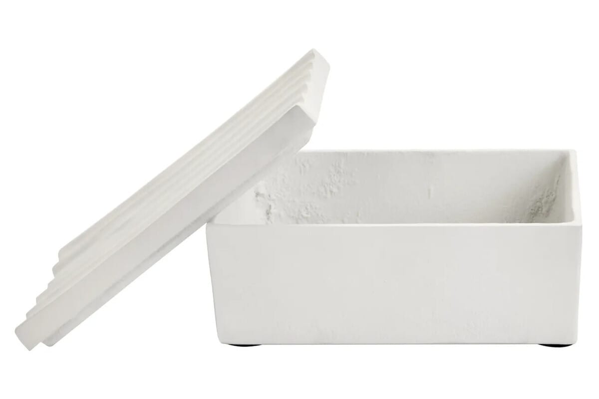 Esperance Accessories Mira Small Ivory Finish Rippled Box House of Isabella UK