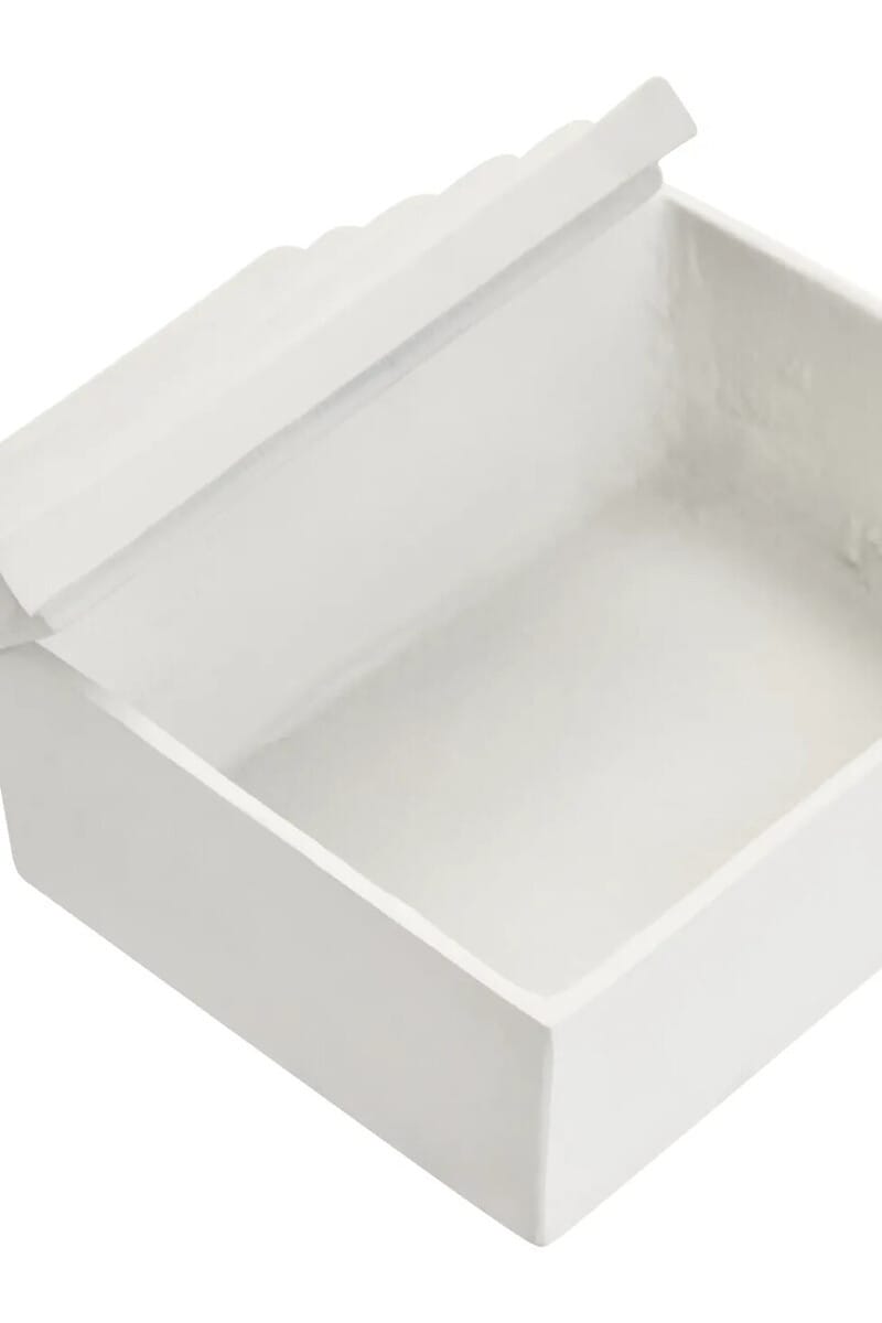 Esperance Accessories Mira Small Ivory Finish Rippled Box House of Isabella UK