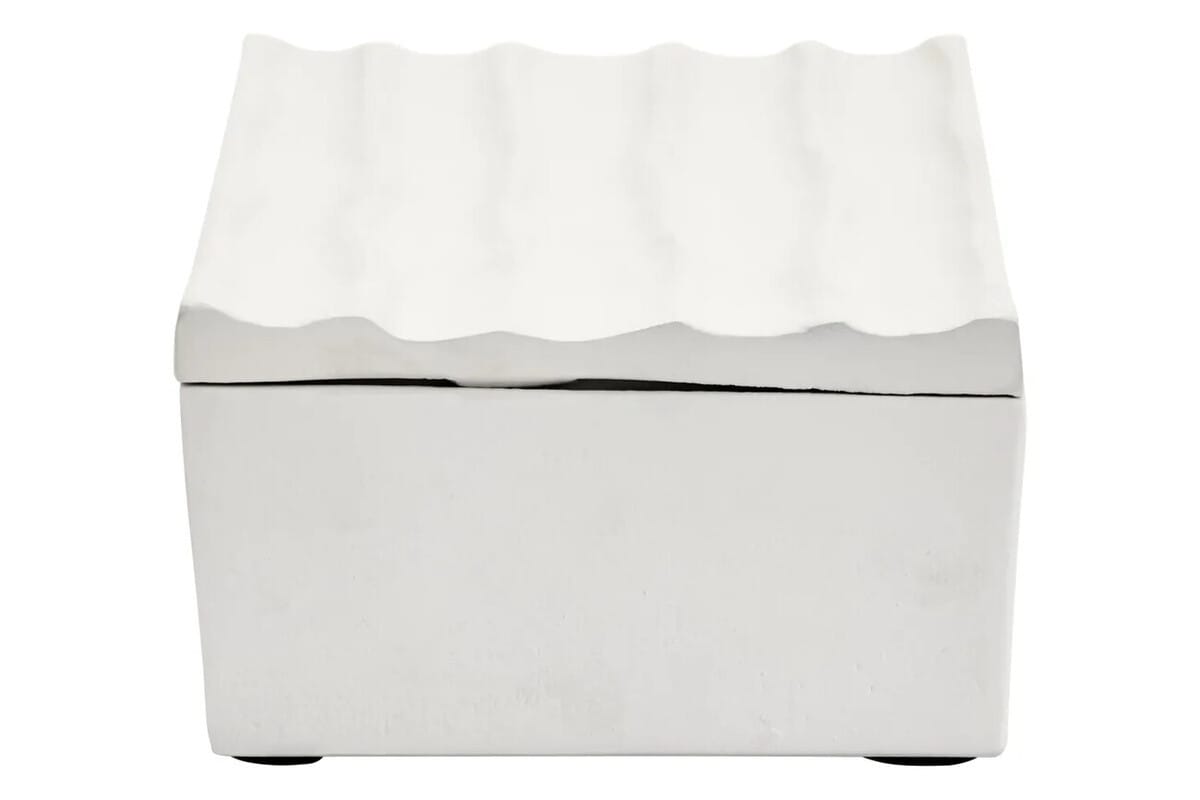 Esperance Accessories Mira Small Ivory Finish Rippled Box House of Isabella UK