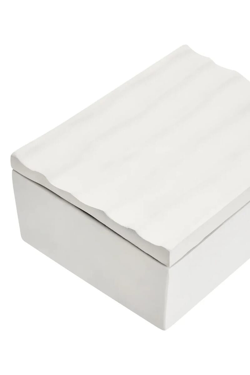 Esperance Accessories Mira Small Ivory Finish Rippled Box House of Isabella UK