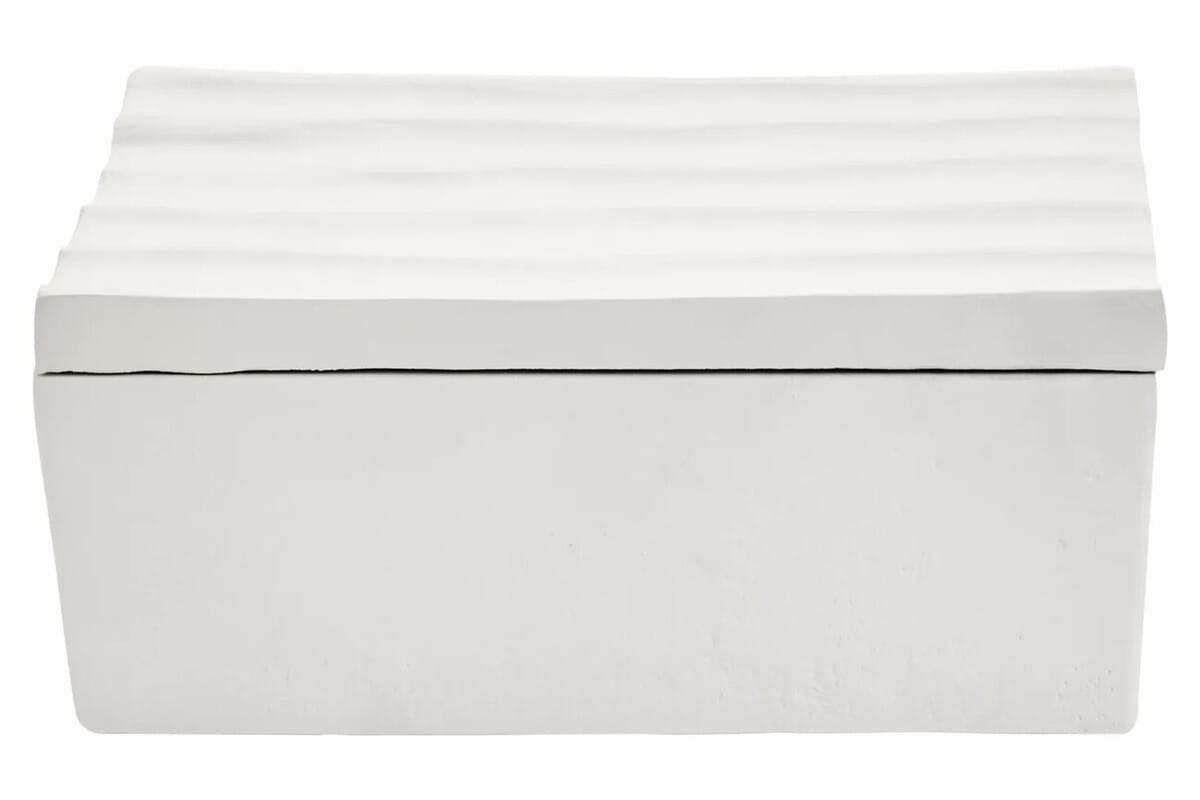 Esperance Accessories Mira Small Ivory Finish Rippled Box House of Isabella UK