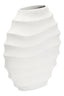 Esperance Accessories Mira Small Ivory Finish Rippled Round Vase House of Isabella UK