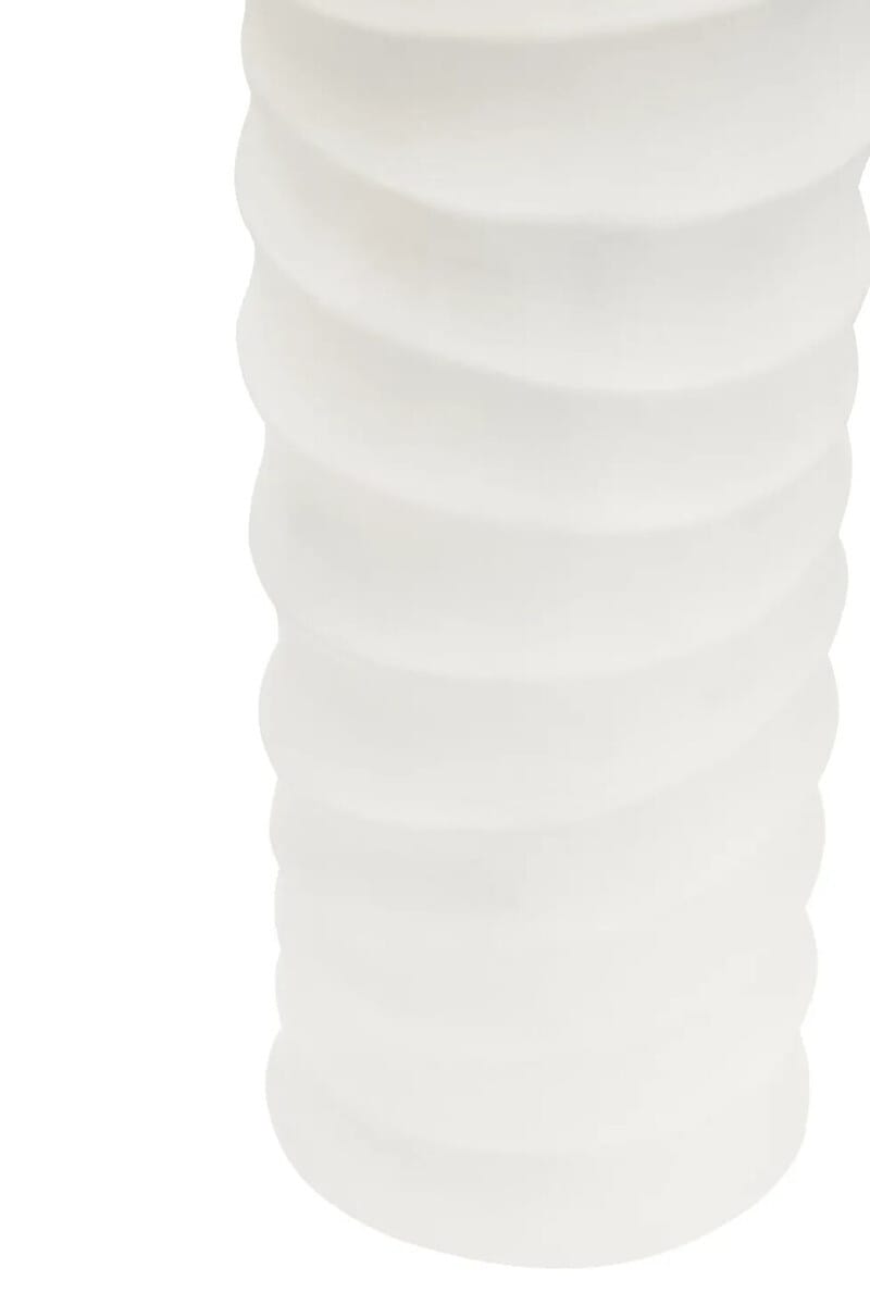 Esperance Accessories Mira Small Ivory Finish Rippled Vase House of Isabella UK