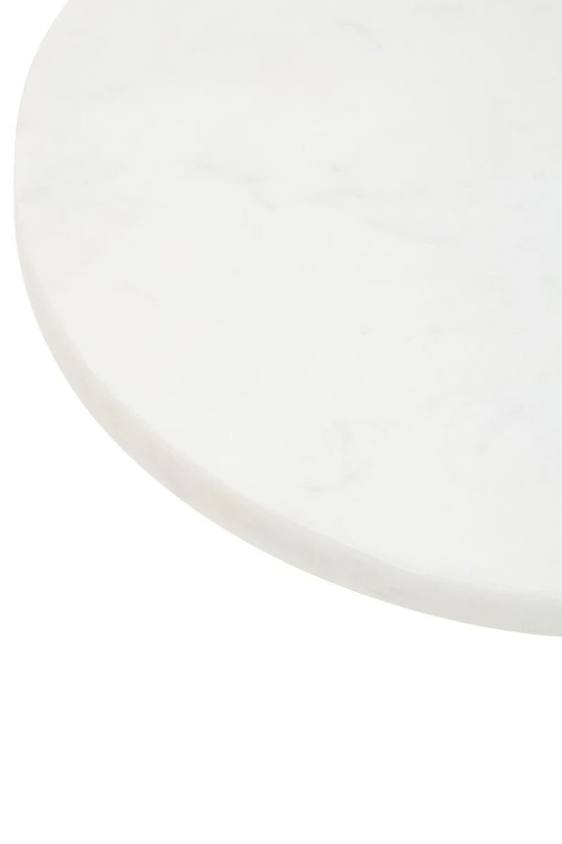 Esperance Accessories Monzaro Round White Marble And Acacia Wood Cake Stand House of Isabella UK