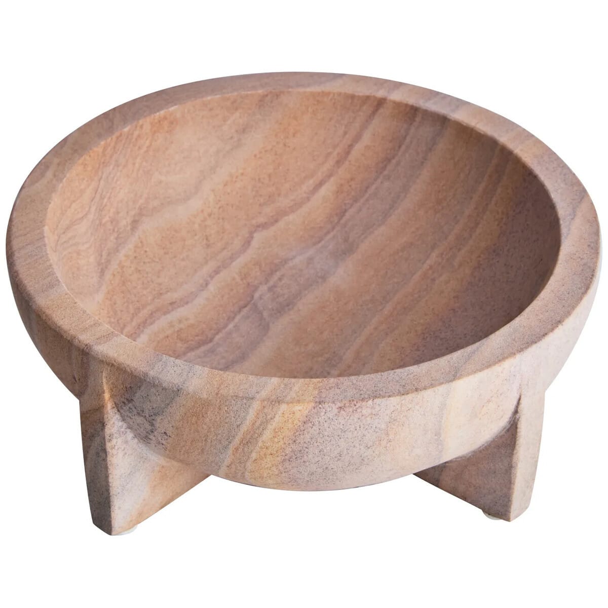 Esperance Accessories Pietra Rainbow Sandstone Pedestal Bowl House of Isabella UK