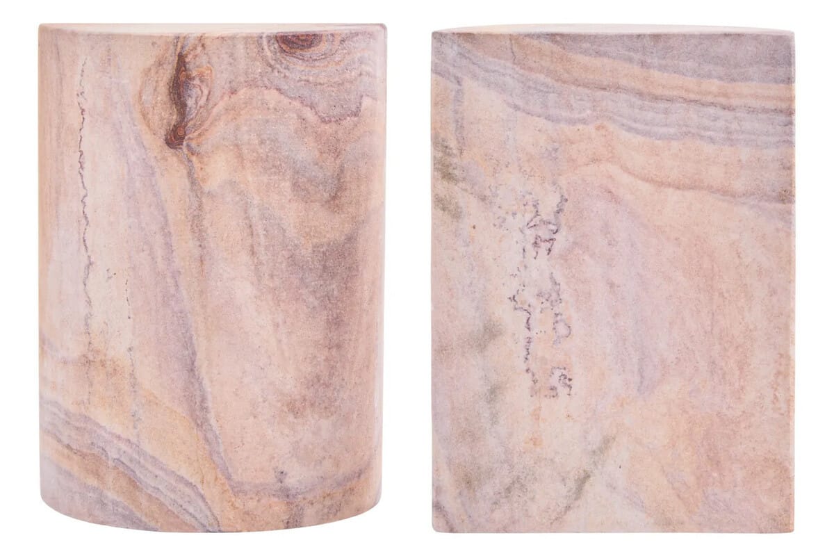 Esperance Accessories Pietra Set of Two Rainbow Sandstone Bookends House of Isabella UK