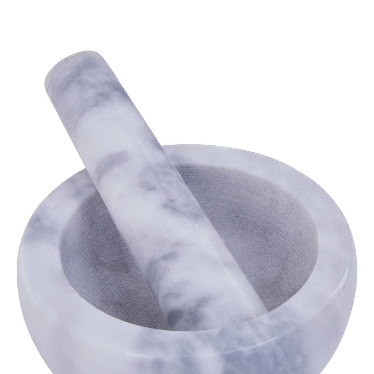 Esperance Accessories Salerno Grey Marble Bowl Shape Mortar and Pestle House of Isabella UK